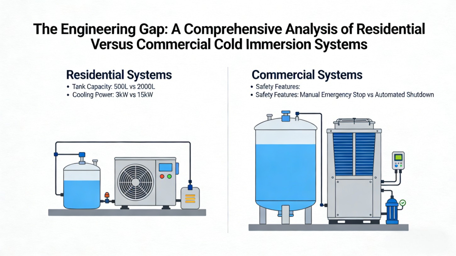 The Engineering Gap: A Comprehensive Analysis of Residential Versus Commercial Cold Immersion Systems